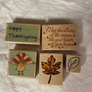 Rubber stamps for card making. Thanksgiving themed